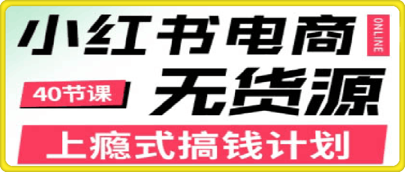 顾颖老师·小红书电商无货源-飞享资源网